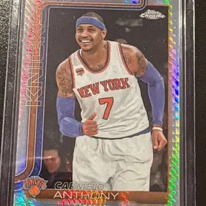 Carmelo Anthony Prism Refractor New York Knicks Topps Chrome 2025