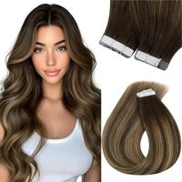 #4/27/4 Brown Ombre Caramel Blonde Mix Dark Brown