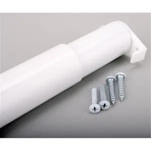 Knape & Vogt RP0021-30-48 30 in. To 48 in. White Adjustable Closet Rod