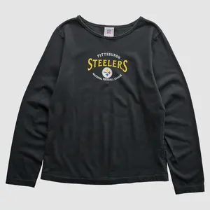 Pittsburgh Steelers 2000s Pullover T-Shirt - Black - S