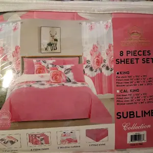 King Size 8-Piece Bedding Sheet Set, Ideal for Home Decor and Bedroom Decor