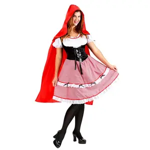 Red Riding Hood Knee Length Dress Costume for Women