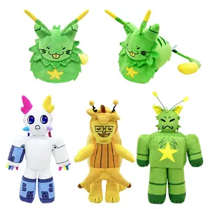 Funny Cat Plush Toy Green And White Robot Doll Children's Birthday Gift New Game Peripheral