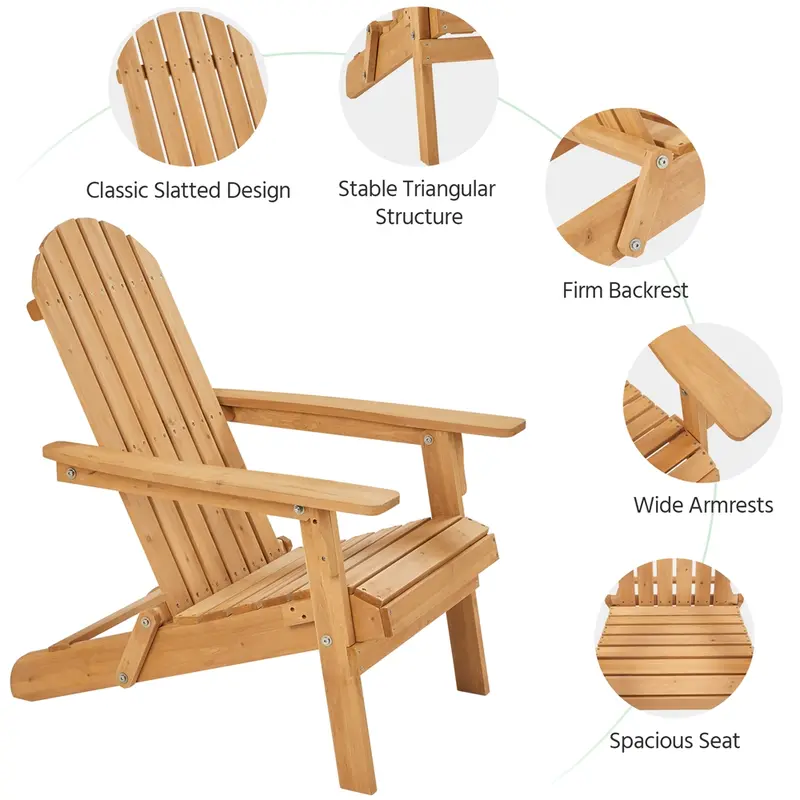 TimberSeat solid wood adirondack chair details