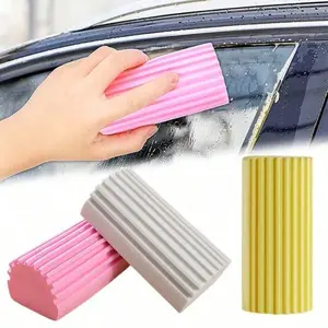 6pcs Car Damp Clean Duster Sponges Reusable Eraser Brush Blinds Kitchen Window Sponge Humedo Duster Cleaning Tools Auto Accessories