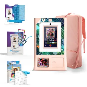 HP Sprocket Photobooth 3x4" Photo Printer Bundle w/Zink Paper, Case, Screen Protector & More