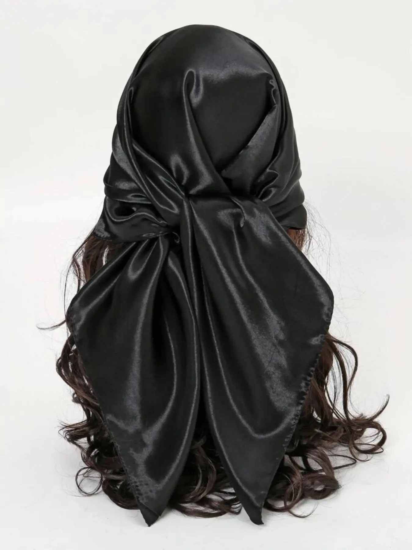 Women's Solid Color Satin Scarf, Fashionable Soft Scarf for Daily Wear, Casual Versatile Scarf for Women & Girls, Fashion Hair Scarves, Versatile Headscarf, Fashion Shawl Wrap