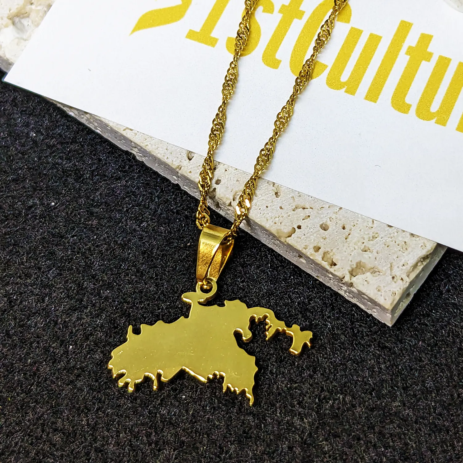 United States Virgin Islands St John Map Necklace, U.S Pendant Gifts