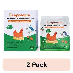 10LB+5LB Dried Black Soldier Fly Larvae, High Protein Natural Non-GMO More Calcium Than Mealworms Chicken Feed & Bird Food, Treats for Laying Hen, Ducks, Wild Birds