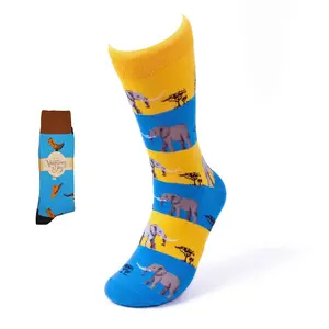 Men's Elephant Socks / Novelty Animal Socks / Gift Ideas for Men / Birthday / Christmas / Gag Gift Idea / Giraffe/ Panda/ Animal/ Sloth
