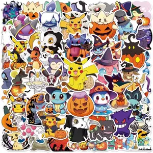 50 PC Pokemon Stickers Halloween Spooky Collection