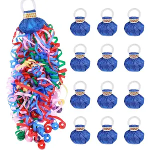 12pack No Mess Confetti Poppers,Graduation Streamer Poppers,Hand Throw Party Poppers,Magic Paper Cracker for Easter Celebration Birthday,Engagement,School Party,Wedding Send Off party Favors