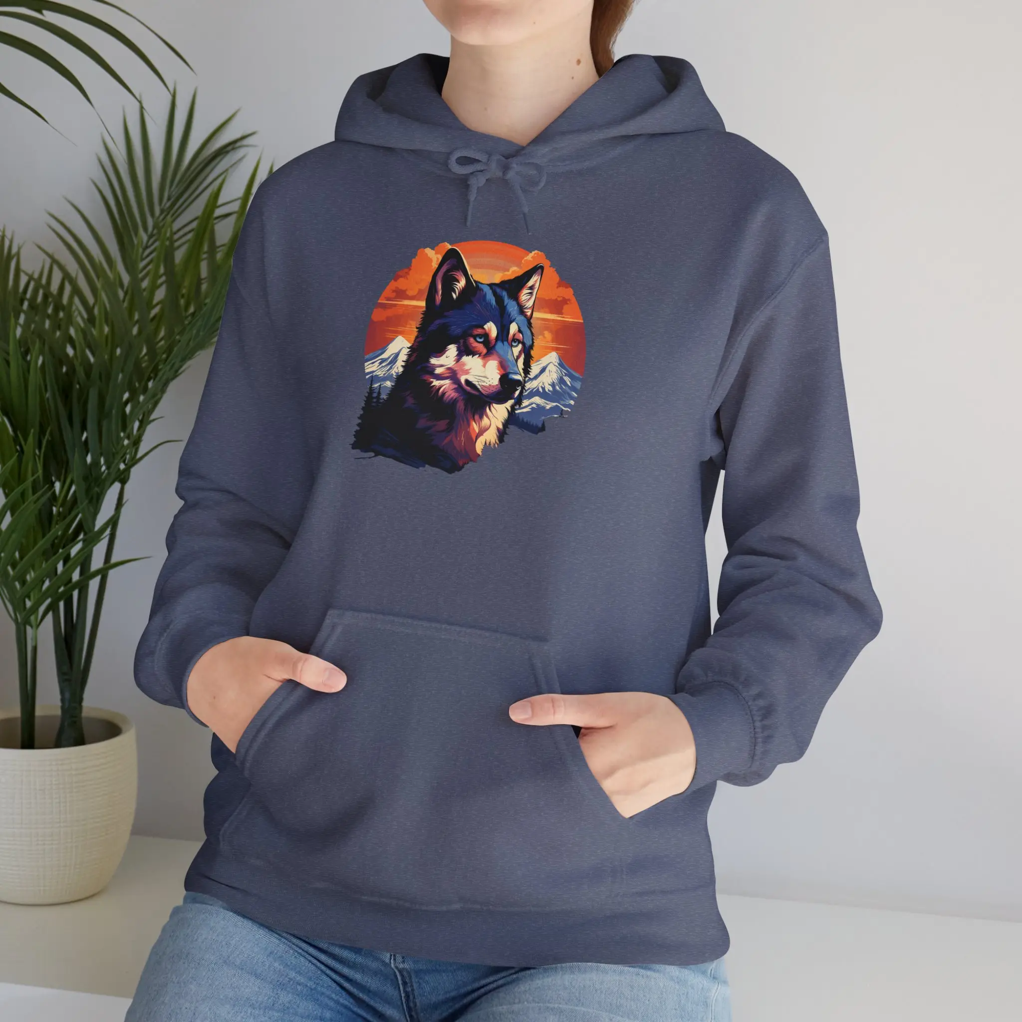 Cozy Husky Spirit Hoodie - Perfect for Animal Lovers, Outdoor Adventures, Camping, Nature Gifts, Birthday & Holidays Casual Comfort