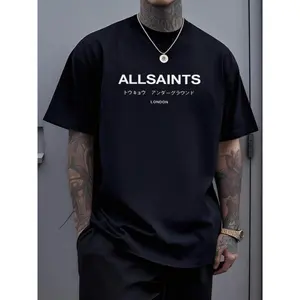 Bold ALLSAINTS Tokyo Underground London Text Graphic Symbolizes Global Urban Culture And Cross City Connection  Men Tshirt