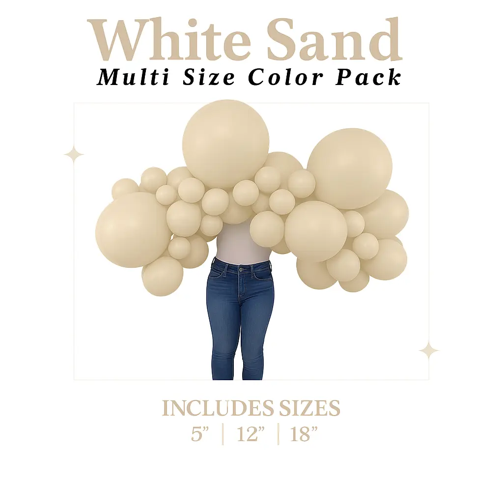 White Sand Balloon Pack with Optional Add-Ons