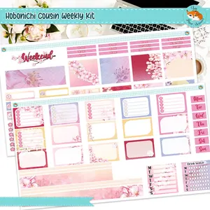 Hobonichi Cousin Weekly Planner Sticker Kit | Sakura Cherry Blossom Weekly Kit