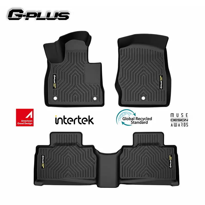 G-PLUS TPE Floor Mats Fit for Ford Explorer 2020-2025 | All Weather Protection,Custom Fit Explorer 2020-2025 Floor Liner Accessories,TPE Full Coverage,1st & 2nd Row,Non-Slip