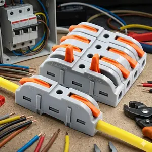 Lever Wire connector Nuts 10-50 Pcs, Durable Reliable Connectors, Inline Splice connectors, Compact Electrical Terminals, Quick Connect for 28-12 Awg, terminal Blocks, Wire Joints