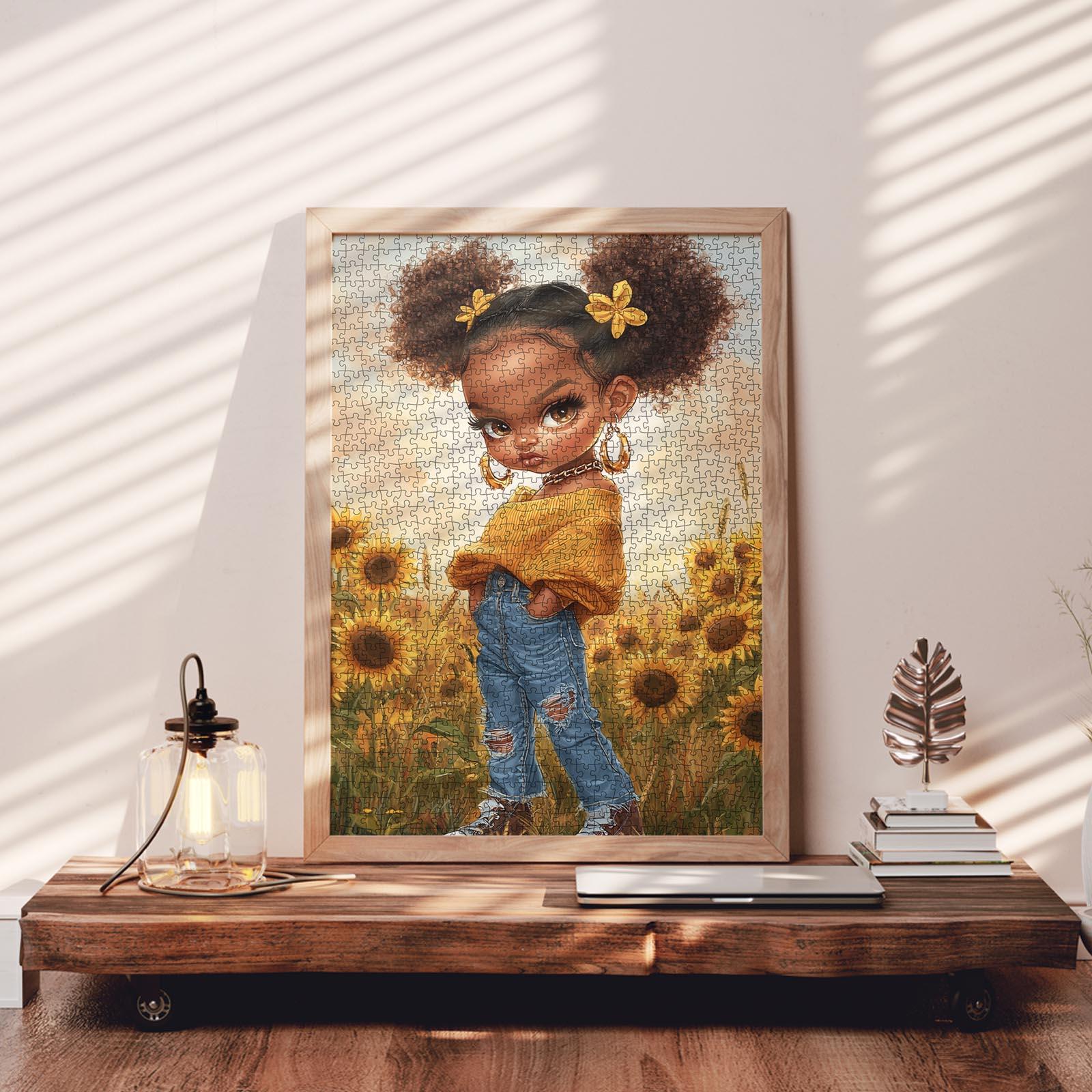 Butterfly Princess Girl 1000 Pieces Jigsaw Puzzle Relaxing Family Game for Stress Relief Brain Exercise Charming Art Style Challenging Adult Puzzle Beautiful Wall Décor Thoughtful Gift for Seniors and Loved Ones Relaxation Home 27.5x20inch 70x50cm
