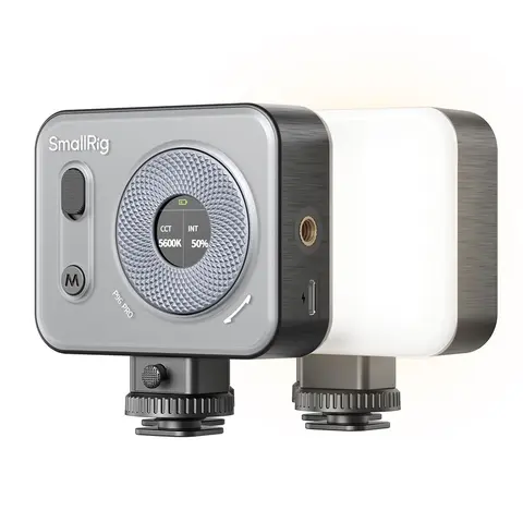 SmallRig Vibe P96 Pro LED Fill Light - Compact Photographic Fill Light with LCD Screen, CRI95+, 2500-6500K, 5 Effects, Cold Shoe Mount, 1500mAh, Polycarbonate Anodized Knobs, Vlogging Equipment Accessories (Black/Pink 4660/4786) for Content Creators