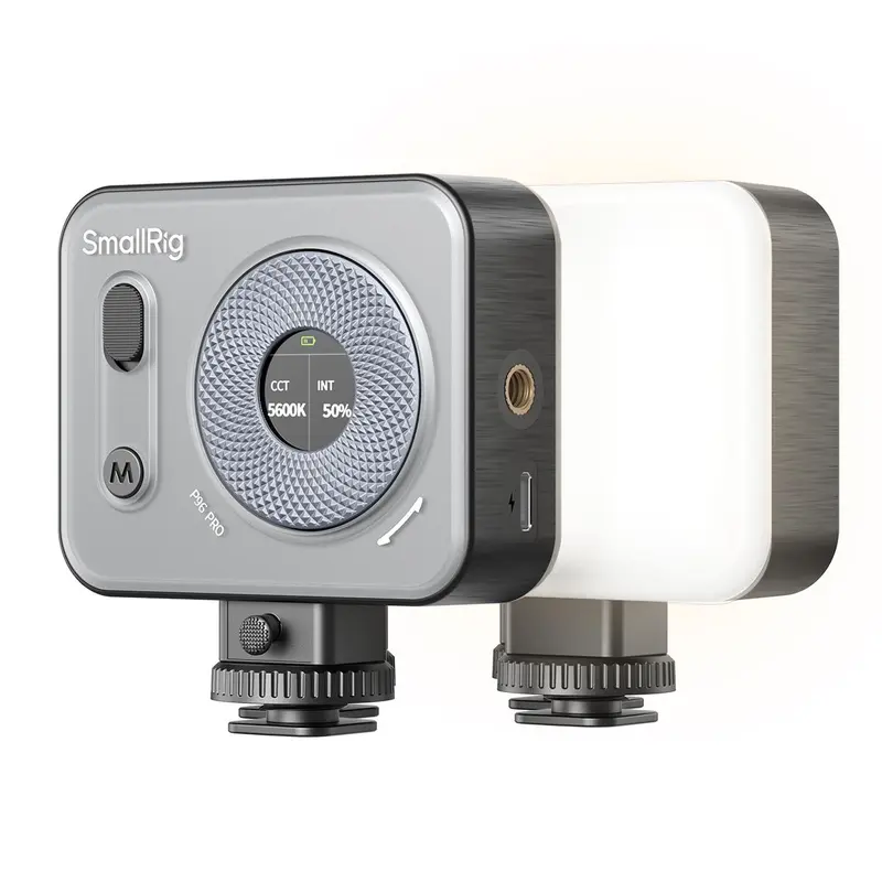 SmallRig Vibe LED Fill Light - Compact Photographic Fill Light with LCD Screen, CRI95+, 2500-6500K, 5 Effects, Cold Shoe Mount, 1500mAh, Polycarbonate Anodized Knobs, Vlogging Equipment Accessories for Content Creators