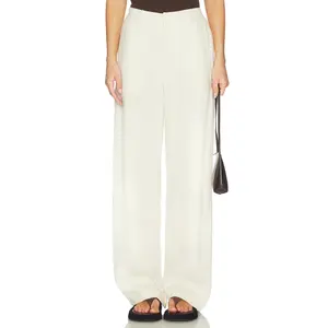 DL1961 DL Taylor Relaxed Barrel High Rise Linen Pants in Crema Linen