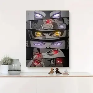 Classic Japanese Anime Eyes Wall Decor, Unframed Canvas Print, Ideal Gift for Anime Fans, Art Decoration for Bedroom, Living Room, Kitchen, Dorm & Hallway, wicked good poster