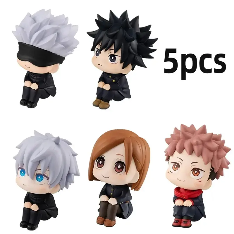 5pcs 10cm Jujutsu Kaisen Anime FigureYuji Itadori Gojo Satori Fushiguro Megumi Kugisaki Kawaii Toy PVC Model Action Figure Gifts