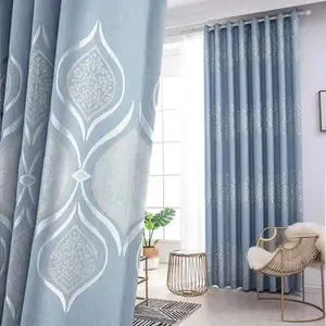 1pc Bedroom Atmosphere Embroidered Blackout, Heart & Leaf Design, Soft Non-Irritating, Sleep Aid, Multiple Colors Available, Home Decoration Curtain