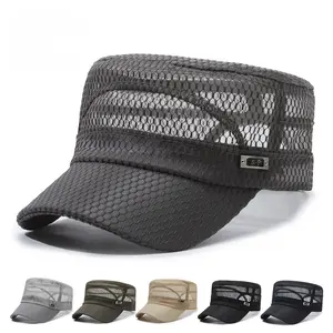 Breathable Mesh Military Cap for Men and Women – Lightweight Summer Cadet Hat, Adjustable Fit, Quick-Dry Comfort, Stylish Outdoor Sun Visor, Perfect for Hiking, Running, Travel, Sports, Workouts, Beach Days, Casual Wear, Trendy Unisex Patrol Style Hat