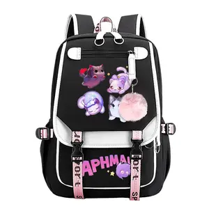 Aphmau Cats Cartoon Print Backpack for Boys & Girls, Teen Student School Bag, Large Capacity Backpack,  Water-Resistant Durable Design, Multi-Pocket Organizer, Perfect Birthday & Holiday Gift 11.4” × 18.1”