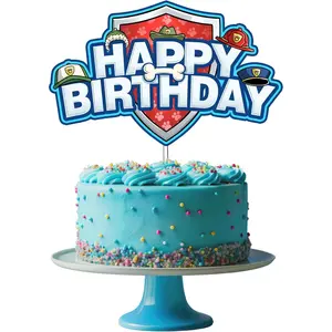Puppy patrol birthday cake topper for party