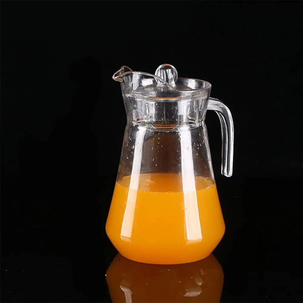 1pc, Clear Pitcher With Lid, Duty Acrylic Water Pitcher, Large Drink Carafe, For Cold Beverges, Summer Drinkware, Clear Body, Generous Capacity, Durable Acrylic, Secure Lid, Transparent, Water Jug