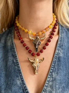 New Cartoon Animal Bull Head Necklace, Fashion Personalized Design, Lightweight Luxury Gift for Birthday Valentine's Day