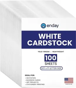 White Cardstock Paper 100 Sheets 8.5 x 11, Thick White Cardstock 110LB, Heavyweight Cardstock Paper for Invitations, Crafts, Printing, Business Cards, Art Projects Valentines Day Cards!