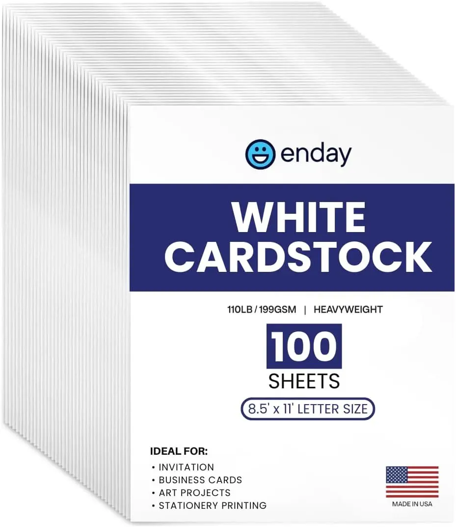 White Cardstock Paper 100 Sheets 8.5 x 11, Thick White Cardstock 110LB, Heavyweight Cardstock Paper for Invitations, Crafts, Printing, Business Cards, Art Projects Valentines Day Cards!