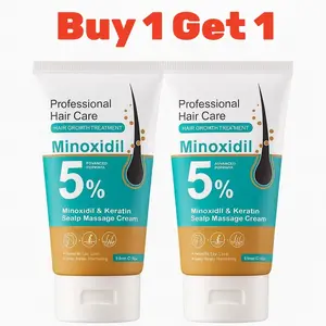 [BUY 1 GET 1 FREE]5% Minoxidil & Keratin Scalp Massage Cream Hair Growth Treatment for Men & Women Nano Foam Essence Easy Absorb Scalp Refreshing Haircare