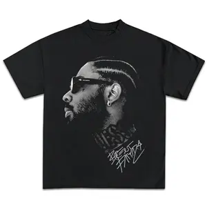 Brent Faiyaz Big Face Graphic T-shirt, Sonder Rapper Shirt, Vintage Rap Hip Hop Merch Unisex Cotton Y2k Streetwear T-shirt, Tops Menswear