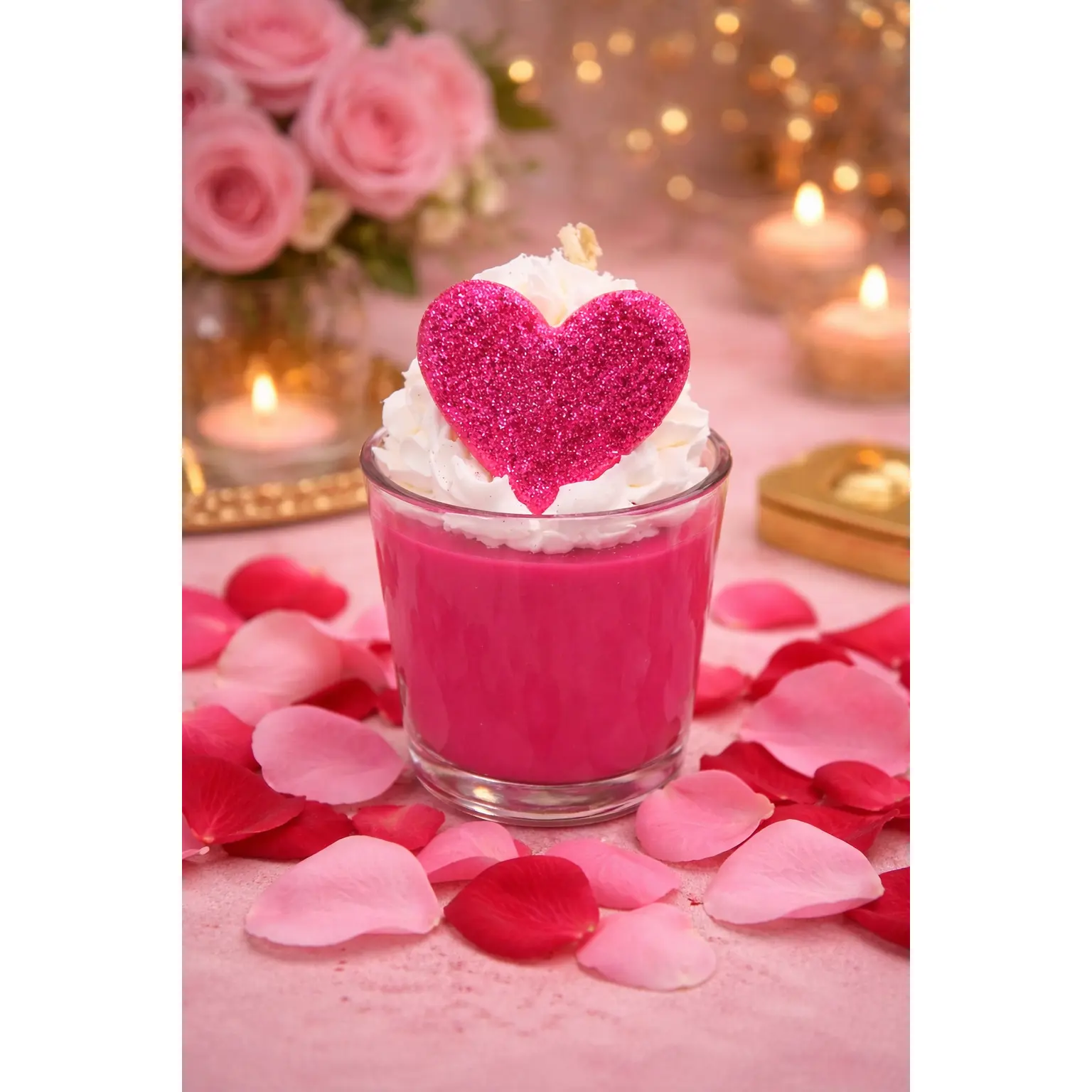 Pink melon candle