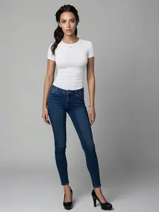 Women's Basic T-Shirts, Stretchy Soft Slim-Fit Short-Sleeve Y2k Cute Summer Crop Tops for Workout - Womenswear