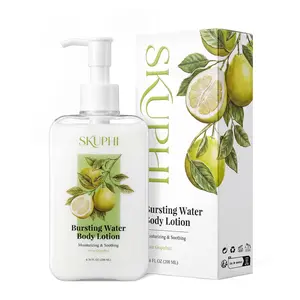 SKUPHI Water Burst Body Lotion for summer after-sun care, for sensitive & dry skin. Lightweight, fast-absorbing, non-greasy moisturizer with triple hyaluronic acid, panthenol (Vitamin B5) & Vitamin E. All-day hydration & soothing care. 6.76 fl oz.