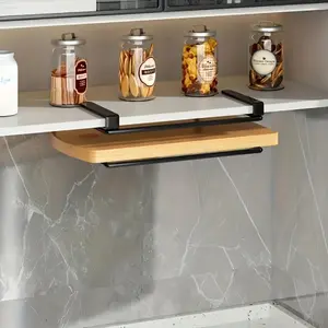 Durable Stainless Steel Space-Saving Kitchen Hook Rack with Cabinet Door Hangers - Easy Install Cutting Board & Lid Organizer for Kitchen and Bathroom Essentials Hanging