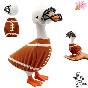 7 Inch Desk Goose Outfits Football Tabletop Goose Accessory Mini Porch Goose Costume Magnetic Goose Statue Key Holder Clothes for Table Decor Birthday Gifts For Boys and Girl