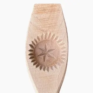 Handmade Round Wood Maamoul Mold Baking Press Middle Eastern Traditional Kitchen Tool for Dates Stuffed Cookie Mould (Medium 2")