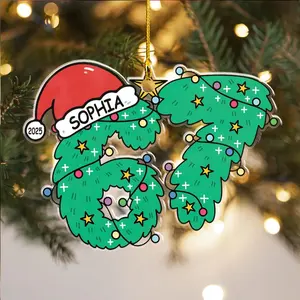 Personalized 67 acrylic/wood Ornament, Six Seven Ornament, Funny Teen Gift, Christmas Gift Kids, 67 Meme, Christmas Tree Decor, Grandkid Gift