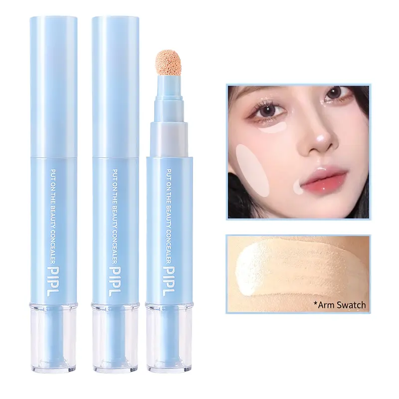 [3 PCS]Dual-effect Concealer & Foundation Eye Concealer - 24-hour long-lasting, high-coverage matte finish. Korean pressed powder foundation for a flawless complexion. Covers acne marks, sculpts the nose, and nourishes the skin.,back to school