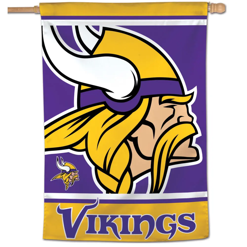 Minnesota Vikings Mega Logo Vertical Flag - 28"x40"