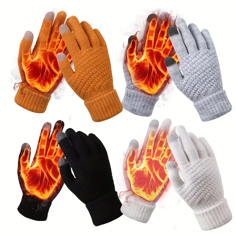 1 pair womens winter touchscreen gloves warm thickened 1 pair womens winter touchscreen gloves warm thickened