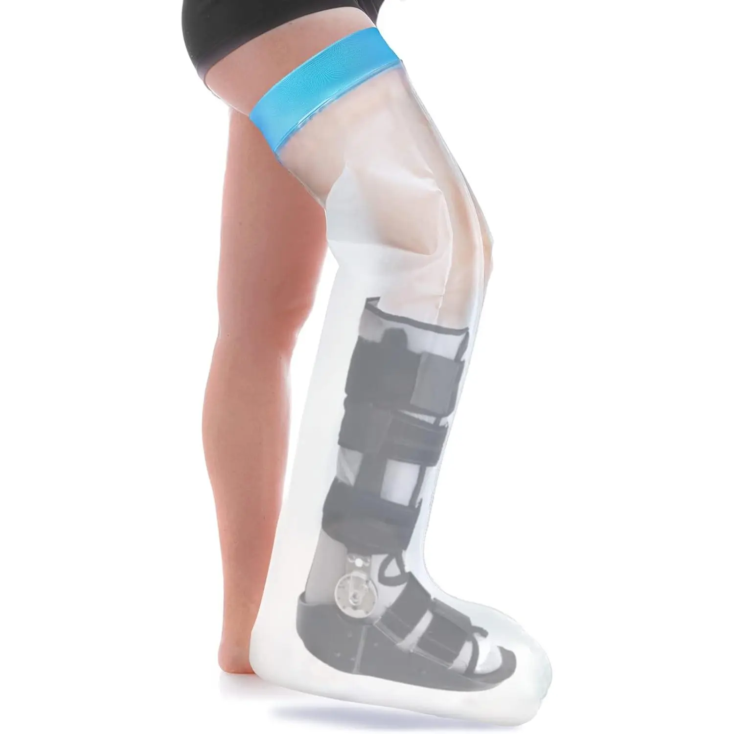 Waterproof Cast Covers for Shower Leg Adult Full long leg Protection to Wounds, Keeps Cast and Bandage Dry Bath,Watertight Cast Bag Showering for  Foot, Ankle,  Burns Reusable