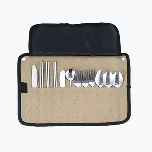1pc Portable Outdoor Utensil Storage Bag, Convenient for Gardens, Camping, Picnics, Barbecues, And More - Camping Accessories, Camping Kitchenware - Organizer for Forks, Spoons, And Chopsticks